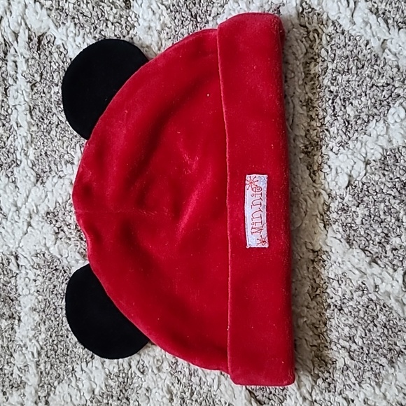 10 to $25 - Baby's Red Hat with Black Ears - Picture 1 of 1